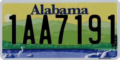 AL license plate 1AA7191