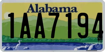 AL license plate 1AA7194