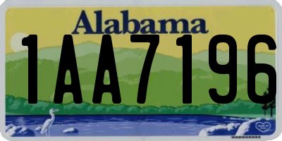 AL license plate 1AA7196