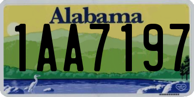 AL license plate 1AA7197