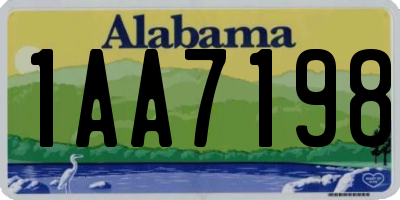 AL license plate 1AA7198