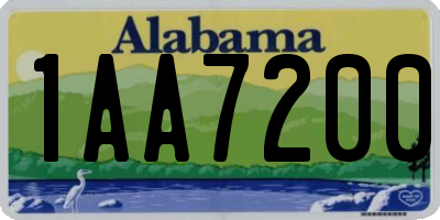 AL license plate 1AA7200