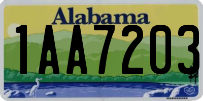 AL license plate 1AA7203