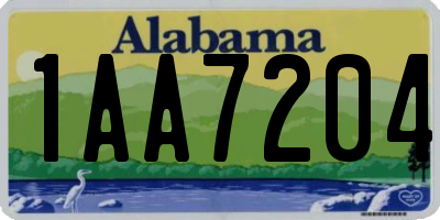AL license plate 1AA7204