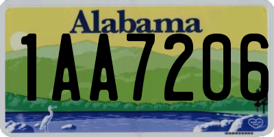 AL license plate 1AA7206