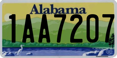 AL license plate 1AA7207