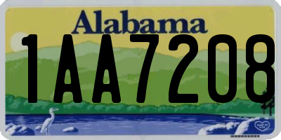 AL license plate 1AA7208