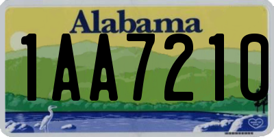 AL license plate 1AA7210