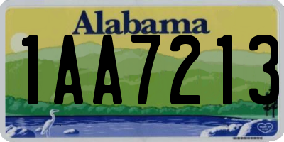 AL license plate 1AA7213