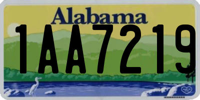 AL license plate 1AA7219