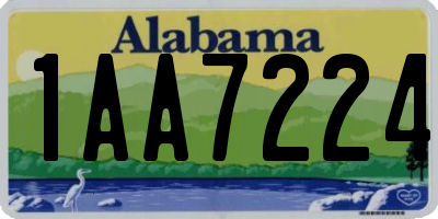 AL license plate 1AA7224