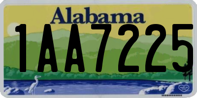 AL license plate 1AA7225