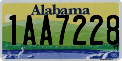 AL license plate 1AA7228