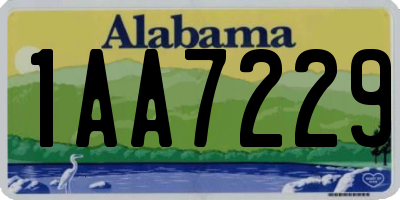 AL license plate 1AA7229