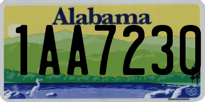 AL license plate 1AA7230