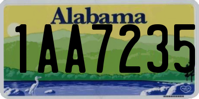 AL license plate 1AA7235