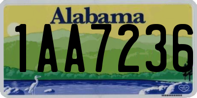 AL license plate 1AA7236