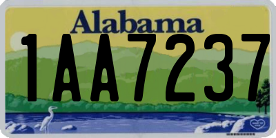 AL license plate 1AA7237
