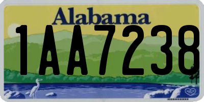 AL license plate 1AA7238