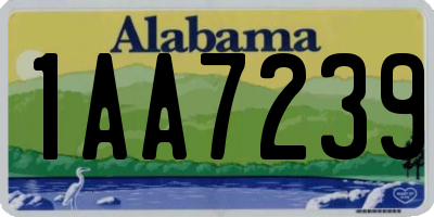 AL license plate 1AA7239