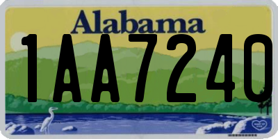 AL license plate 1AA7240