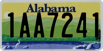 AL license plate 1AA7241