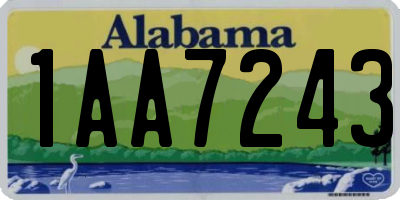 AL license plate 1AA7243