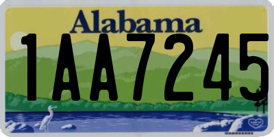 AL license plate 1AA7245