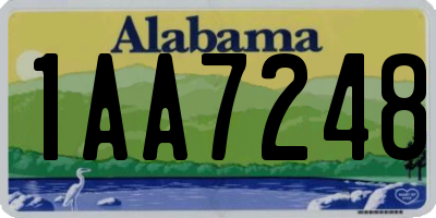 AL license plate 1AA7248