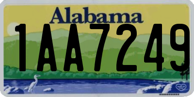 AL license plate 1AA7249