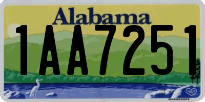 AL license plate 1AA7251