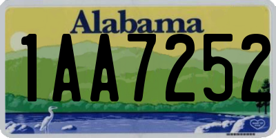 AL license plate 1AA7252