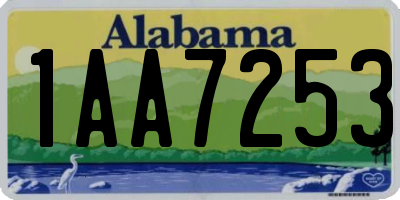 AL license plate 1AA7253