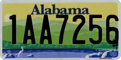 AL license plate 1AA7256