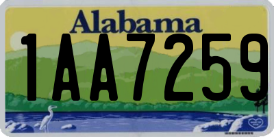 AL license plate 1AA7259