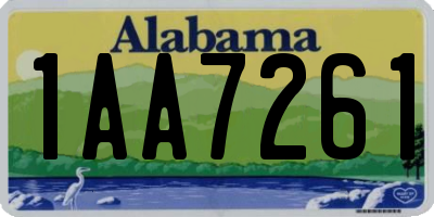 AL license plate 1AA7261