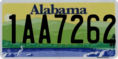 AL license plate 1AA7262