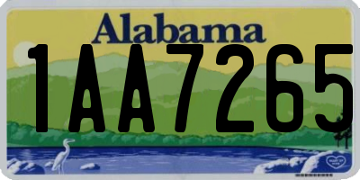 AL license plate 1AA7265