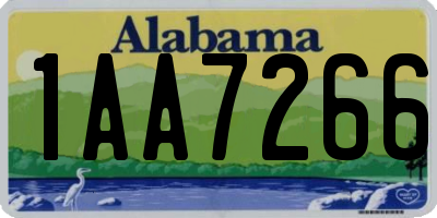 AL license plate 1AA7266