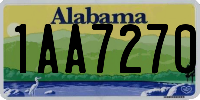 AL license plate 1AA7270