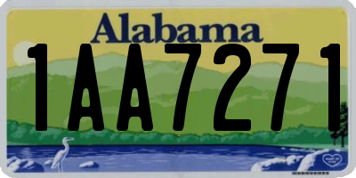 AL license plate 1AA7271