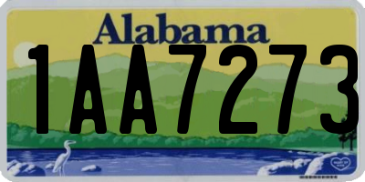 AL license plate 1AA7273