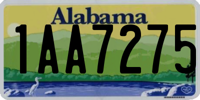 AL license plate 1AA7275