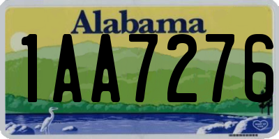 AL license plate 1AA7276