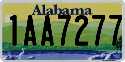 AL license plate 1AA7277