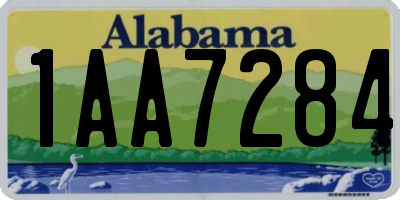 AL license plate 1AA7284