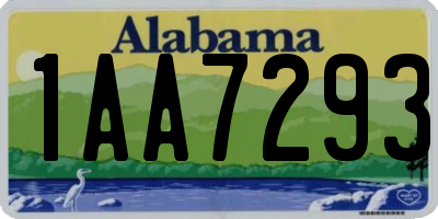 AL license plate 1AA7293