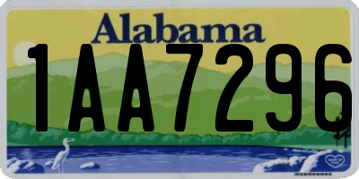 AL license plate 1AA7296