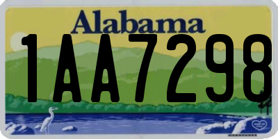 AL license plate 1AA7298