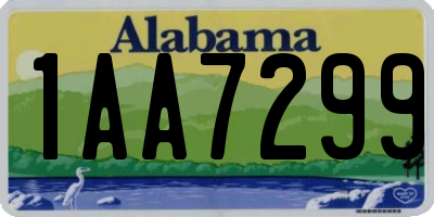 AL license plate 1AA7299